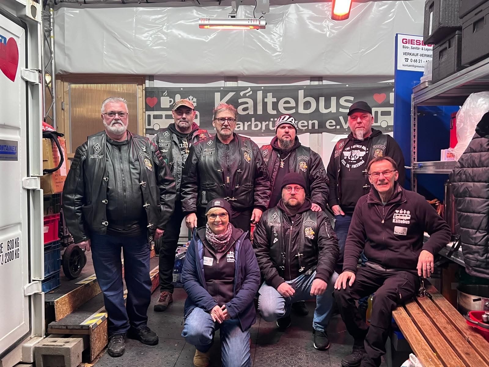 Am Kältebus am Römerkastell in Saarbrücken